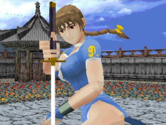 Kasumi sword pose — Sega Saturn